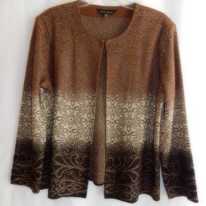 Ming Wang Brown, Black, & Gold Jacket in Size PXL